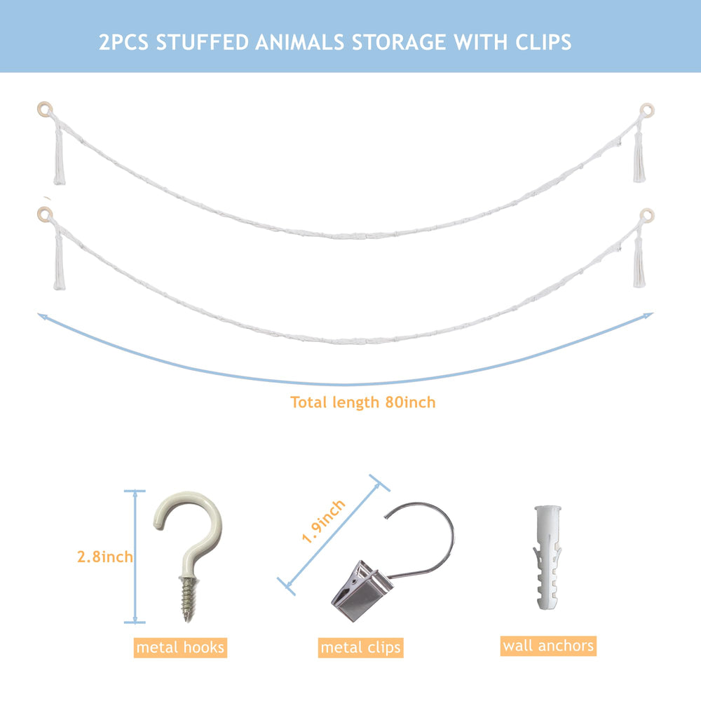 MIJAYENV horizontal hanging chain displays cards and photos while saving wall space.