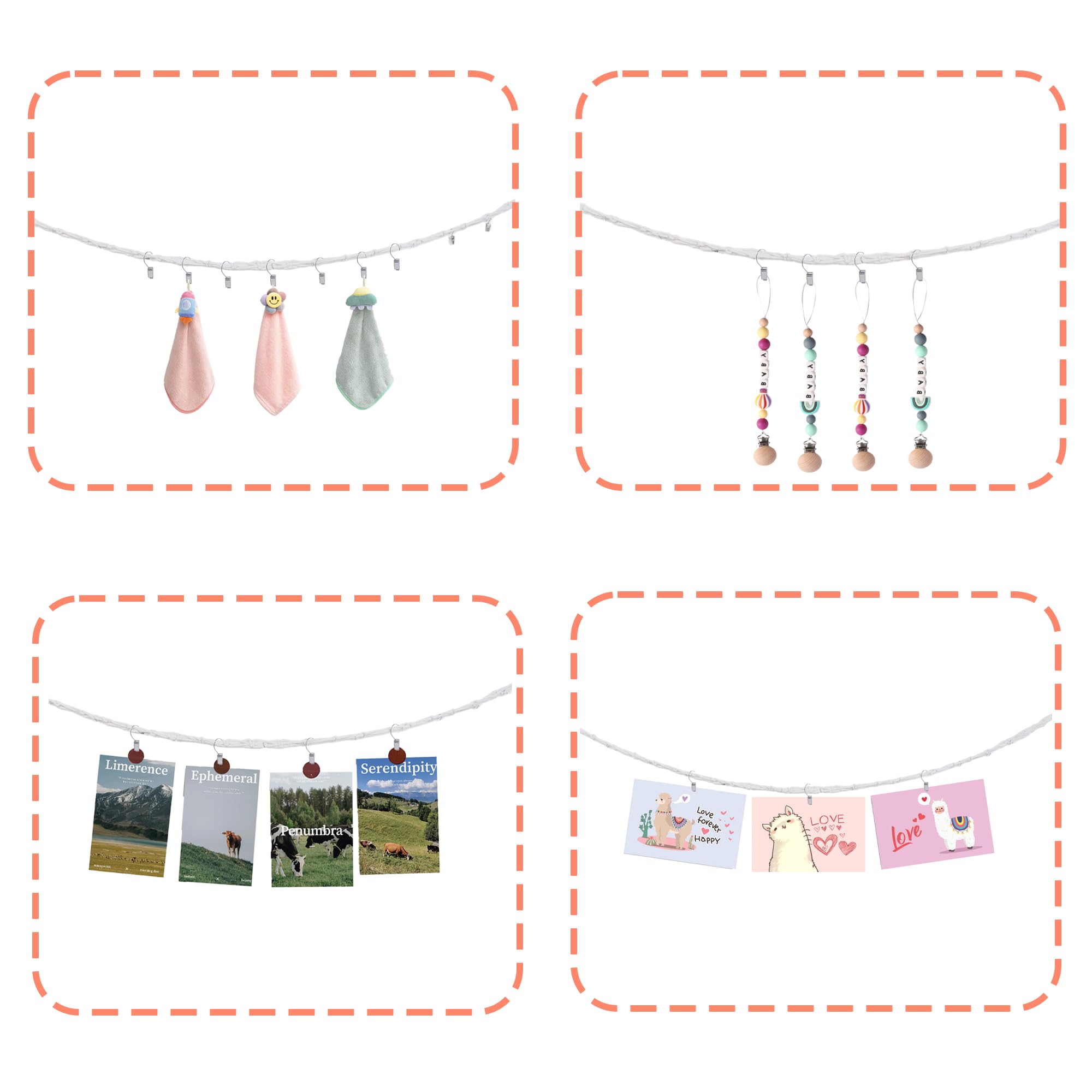 MIJAYENV nursery scene with bohemian vibe from the hanging storage chain.