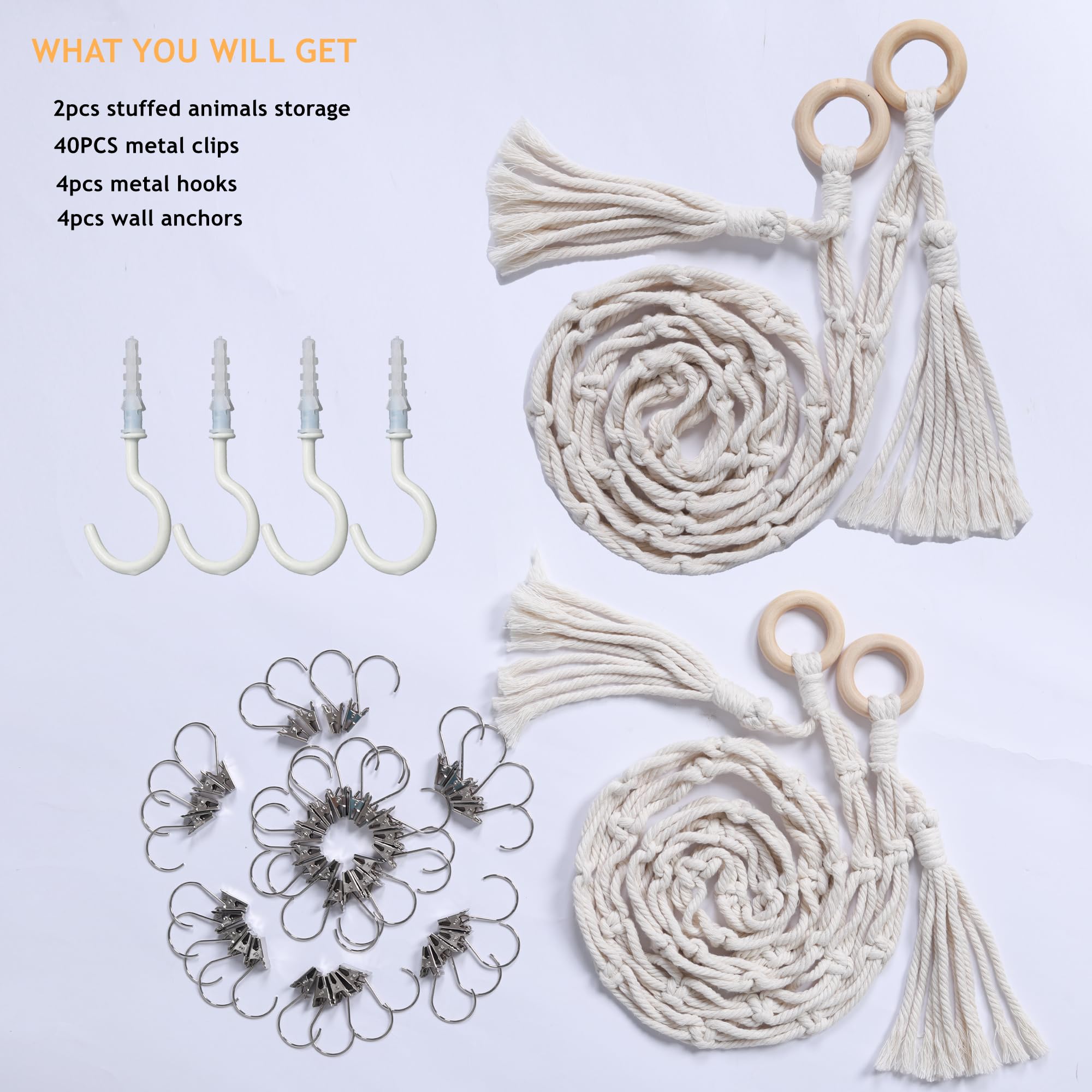 MIJAYENV vertical hanging chain stores plush toys, keeping floors clear and rooms tidy.