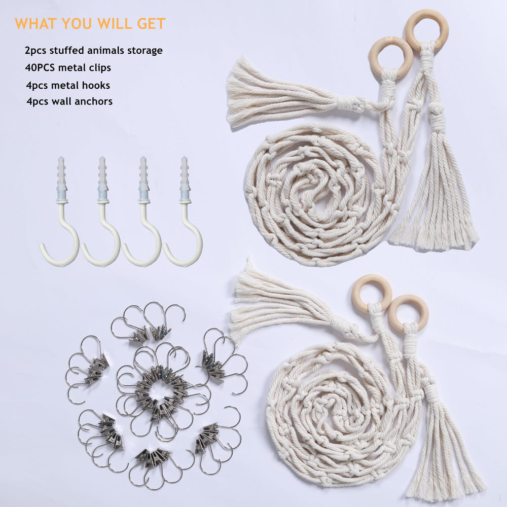 MIJAYENV vertical hanging chain stores plush toys, keeping floors clear and rooms tidy.