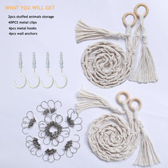 MIJAYENV vertical hanging chain stores plush toys, keeping floors clear and rooms tidy.