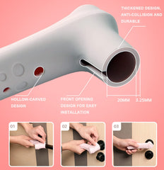 MIKMAYTOO door handle cover grey reduces static electricity when opening doors.