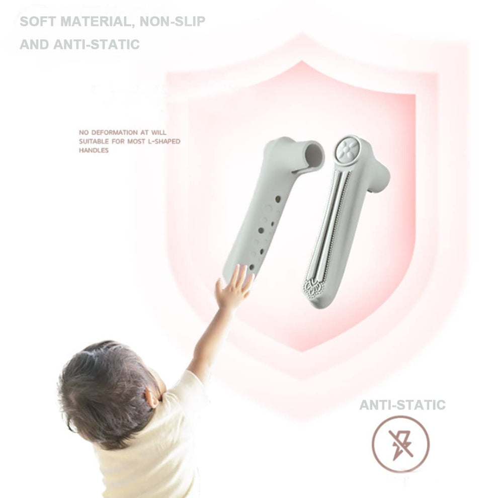MIKMAYTOO wall-protecting door handle cover grey shields walls from impact.