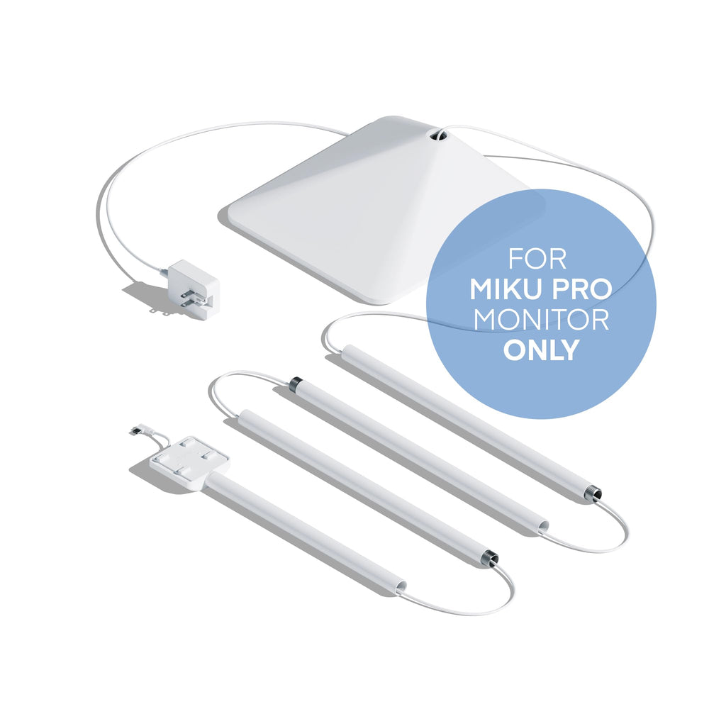 Miku Floor Stand base offers stable freestanding support near the crib.