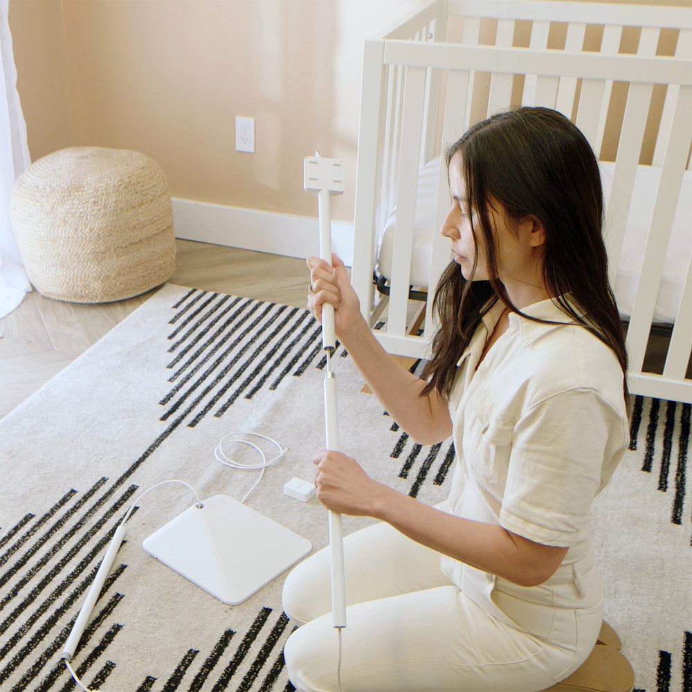 Miku Floor Stand travel-friendly design moves easily between rooms for monitoring on the go.