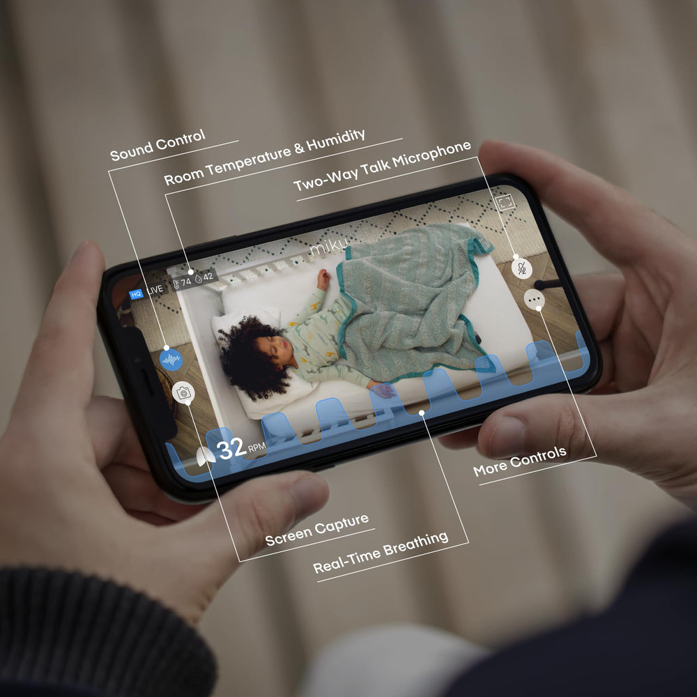 Miku Pro two-way audio enables calm, instant communication from any room.