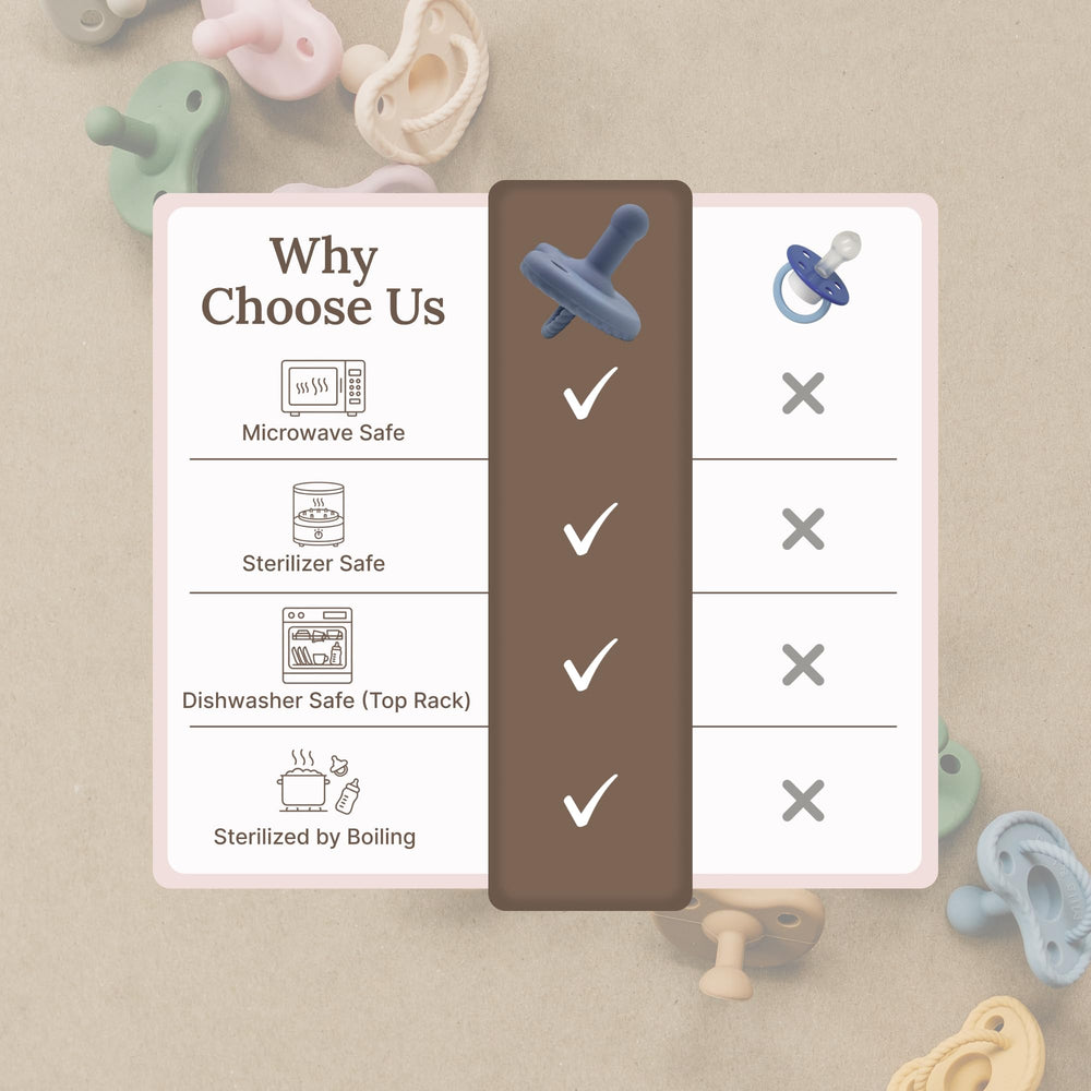 Mila & Lulu hazel beige pacifier fits neutral outfits for daily use