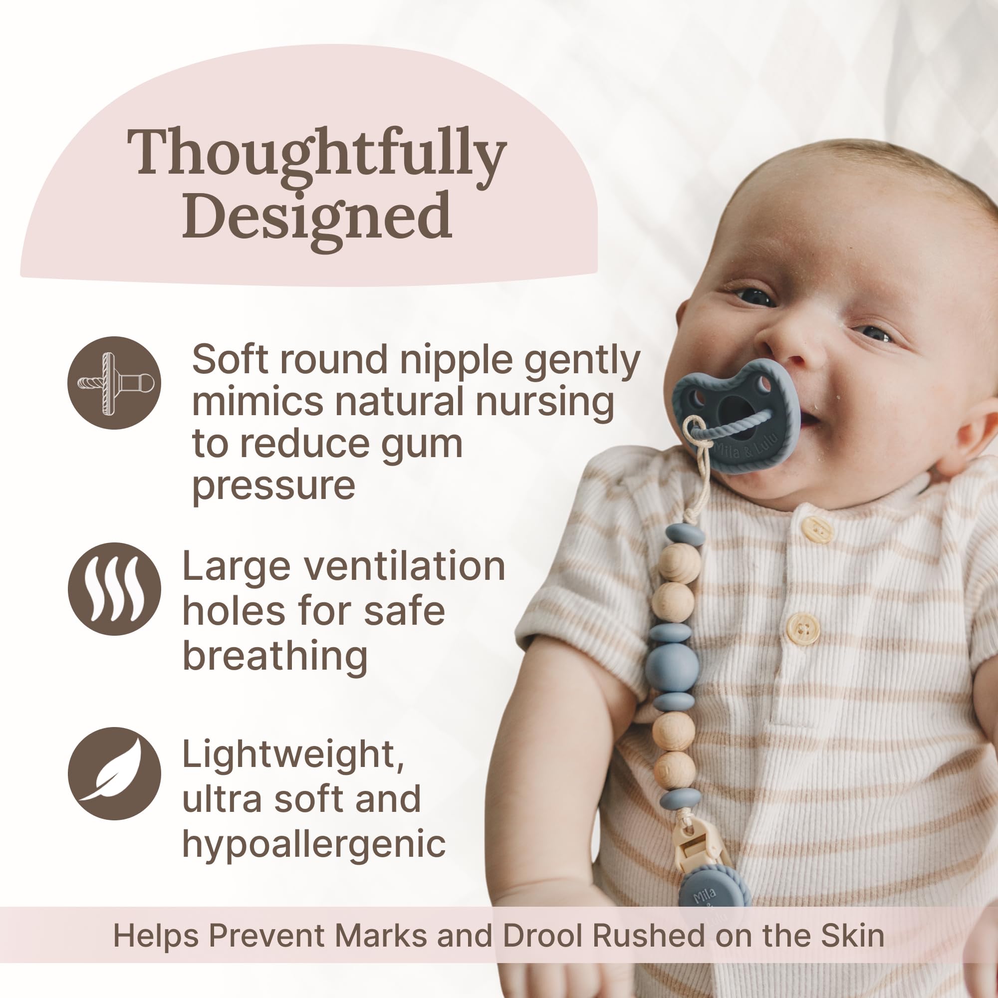 Mila & Lulu seamless-design close-up shows crevice-free hygiene