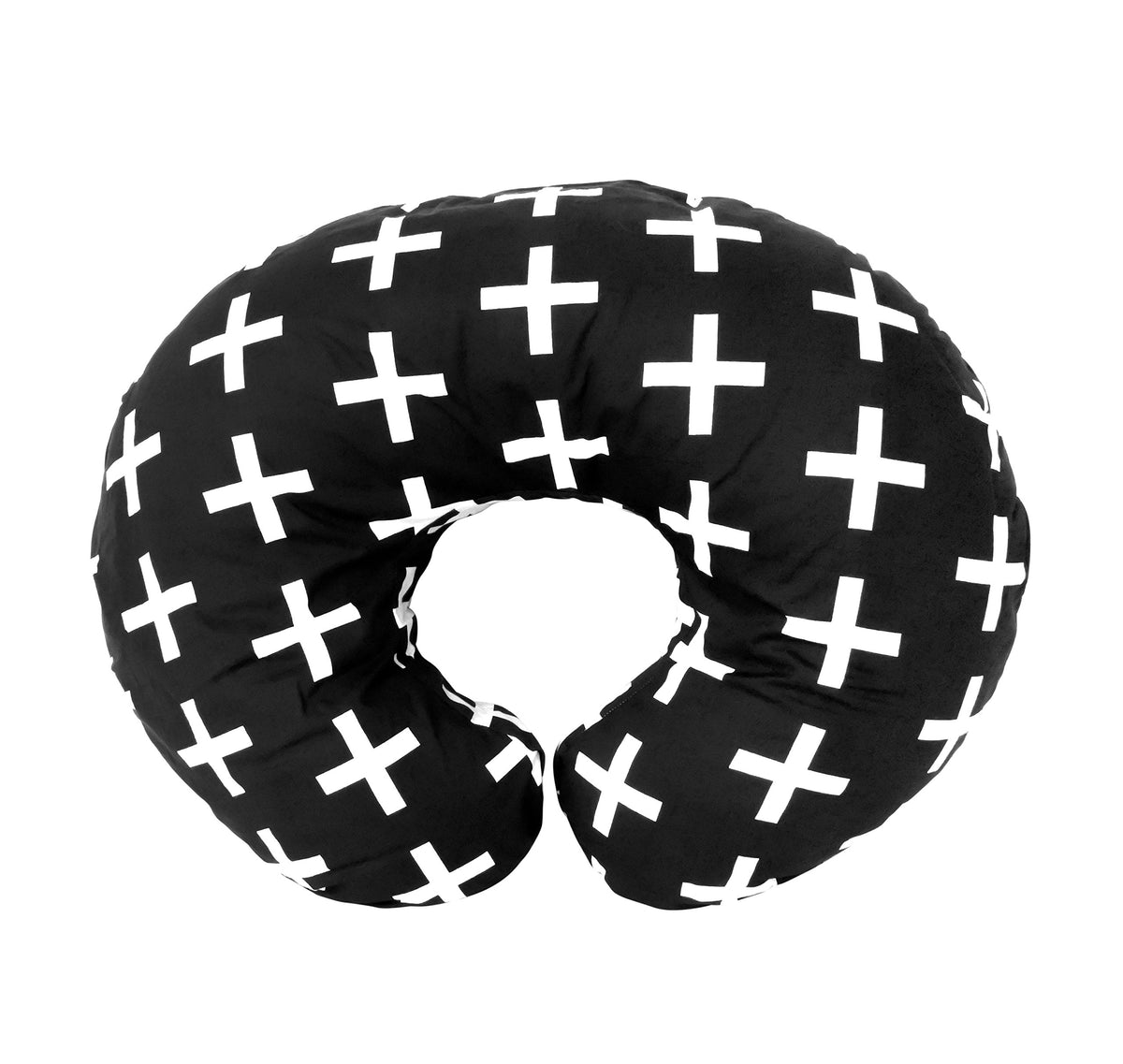 Mila Millie nursing pillow cover with Nordic White Cross design for stylish nursery