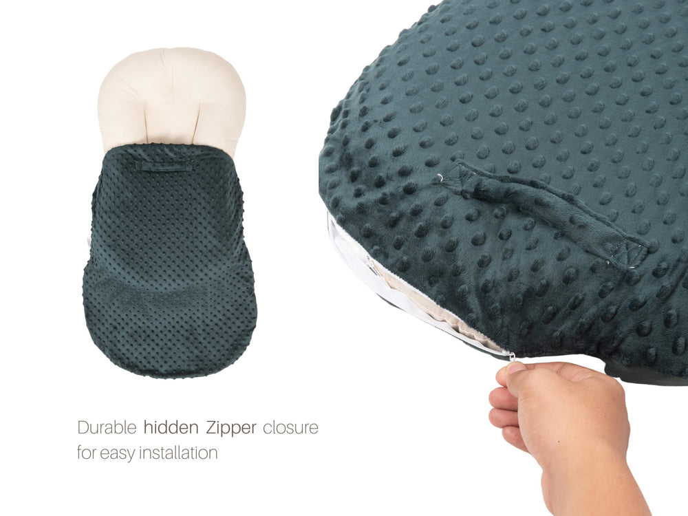 Mila Millie water-resistant side guards against diaper leaks and moisture.