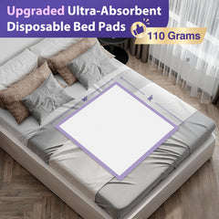 MILDPLUS bed pad anti-slip backing keeps it in place on sheets.