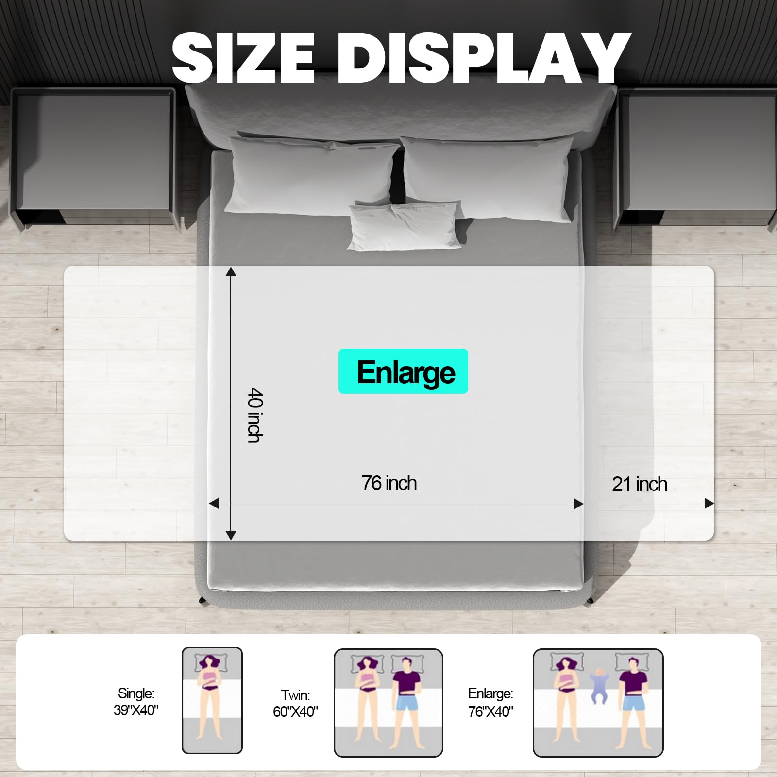 MILDPLUS waterproof backing protects the mattress from leaks overnight.