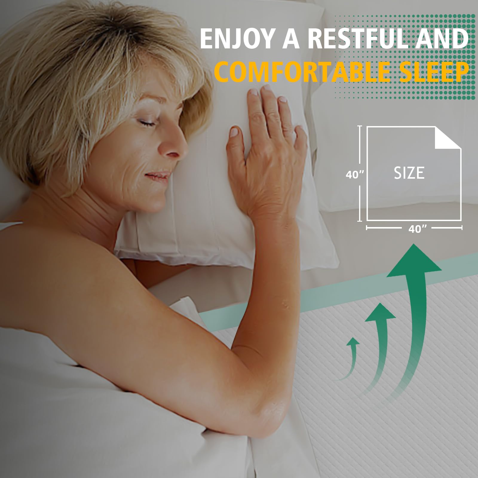 MILDPLUS bed pads spread on bed displaying wide coverage and comfort