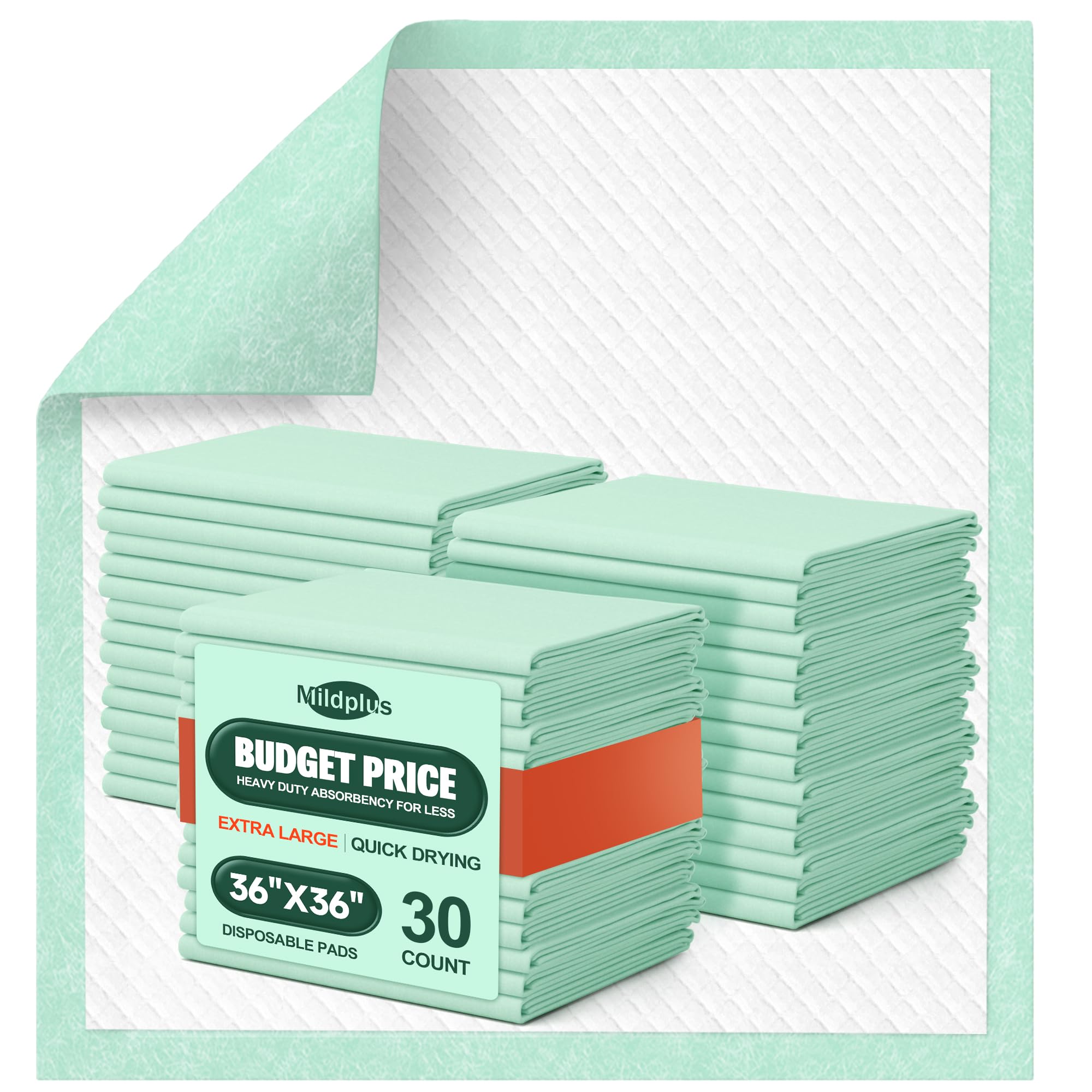 MILDPLUS disposable bed pads provide full coverage to protect mattresses.