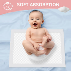 MILDPLUS 18x26 foldable size fits easily in a diaper bag for travel.