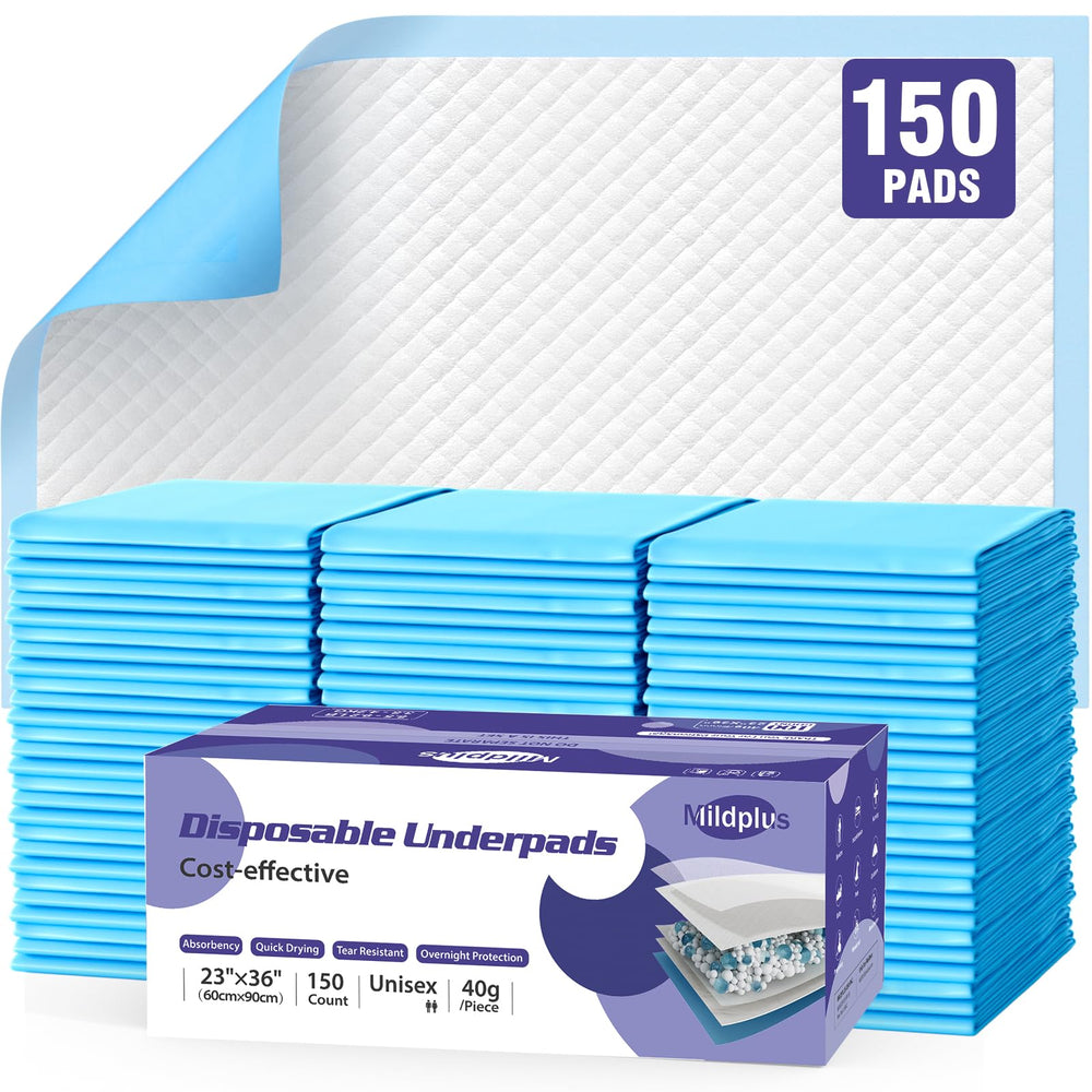 MILDPLUS disposable pads box packaging shows bulk value and easy restocking