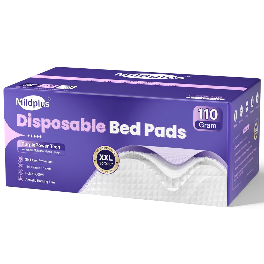 MILDPLUS disposable underpad for easy cleanup and disposal.