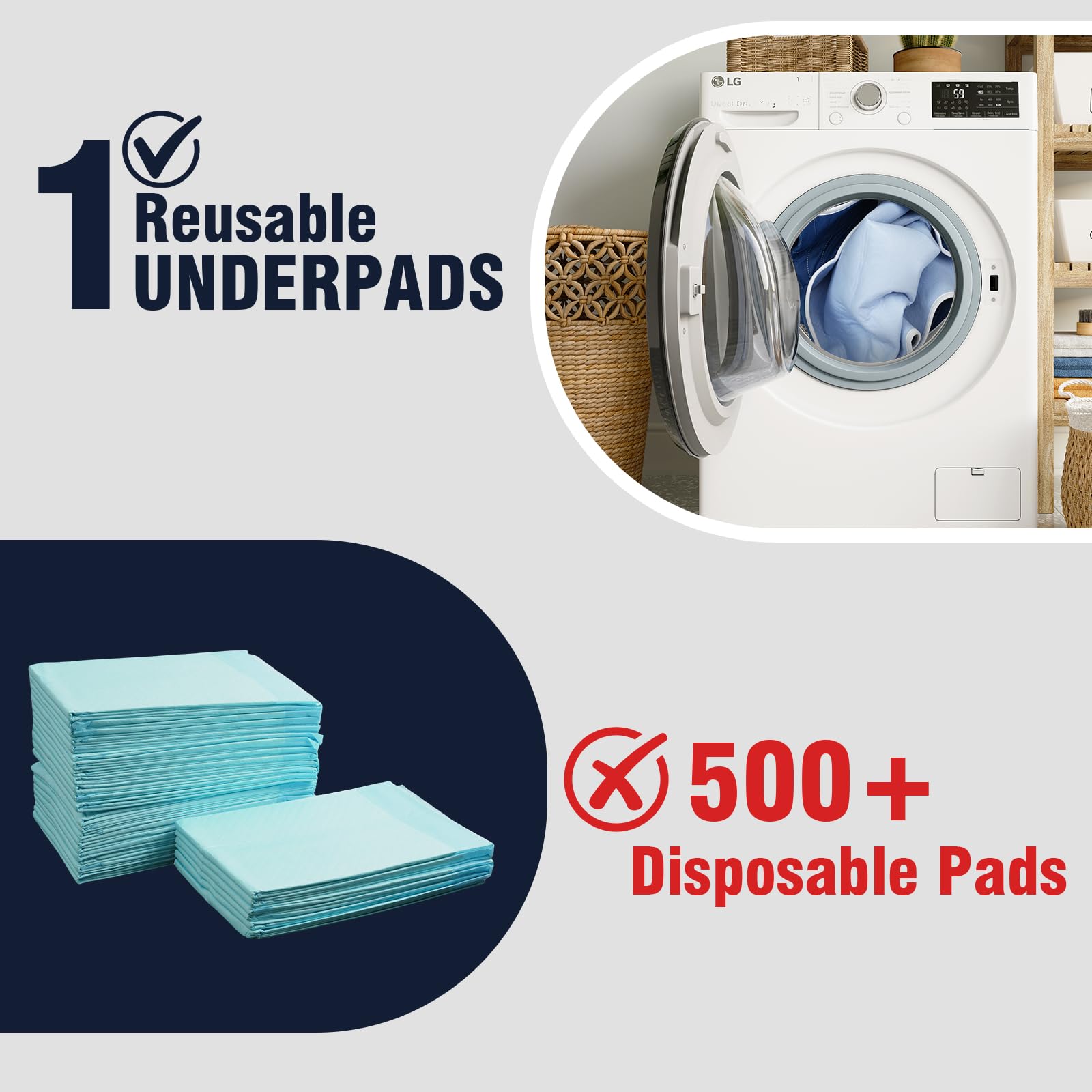 MILDPLUS durable construction withstands hundreds of washes.