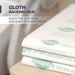 MILDPLUS instant absorption underpad dries moisture quickly for lasting comfort.
