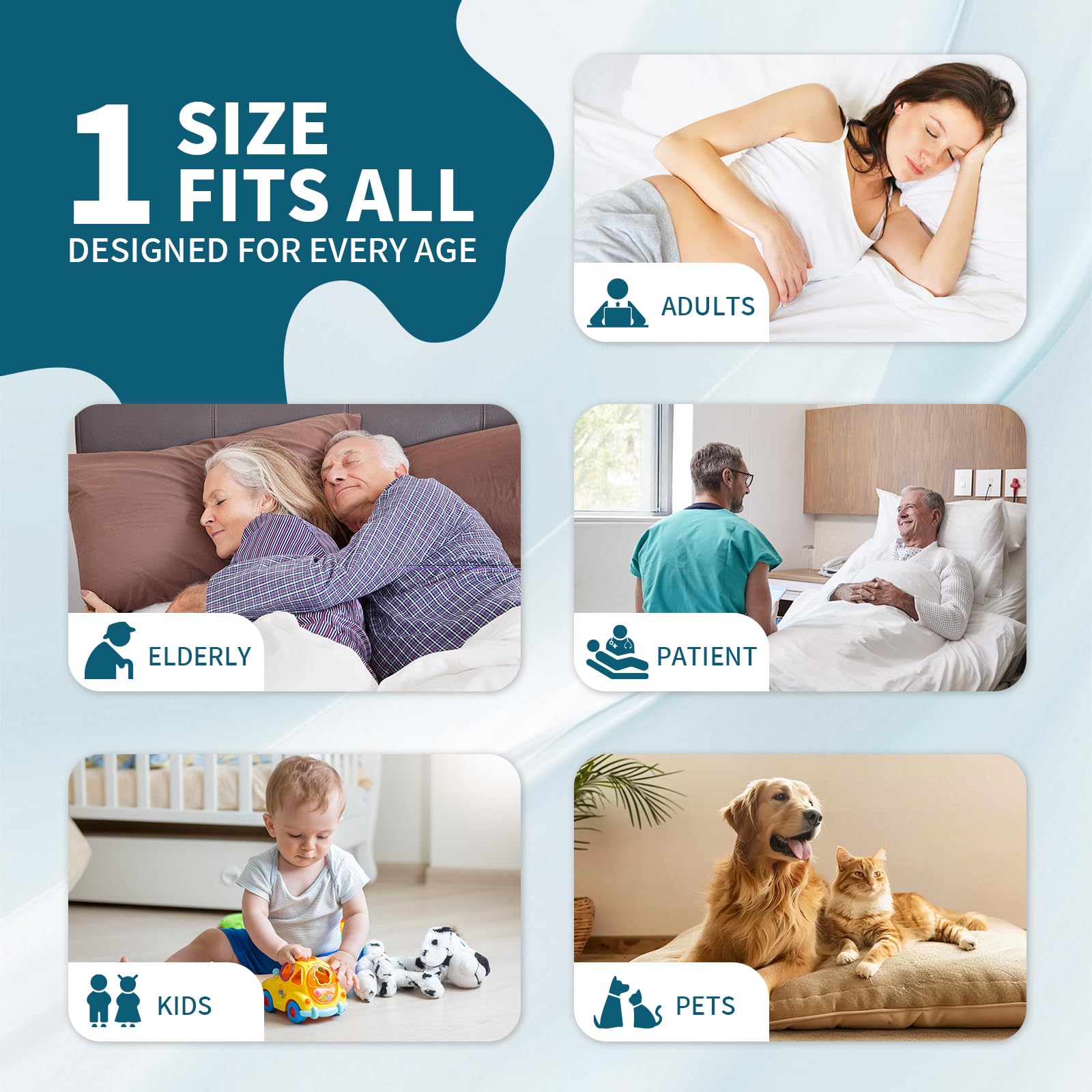 MILDPLUS leakproof bed pad provides overnight protection