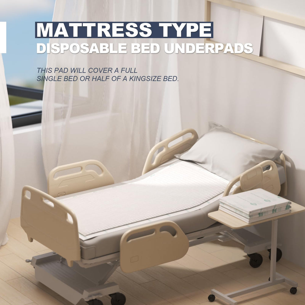 MILDPLUS oversized bed pad covers a wide surface area during use.