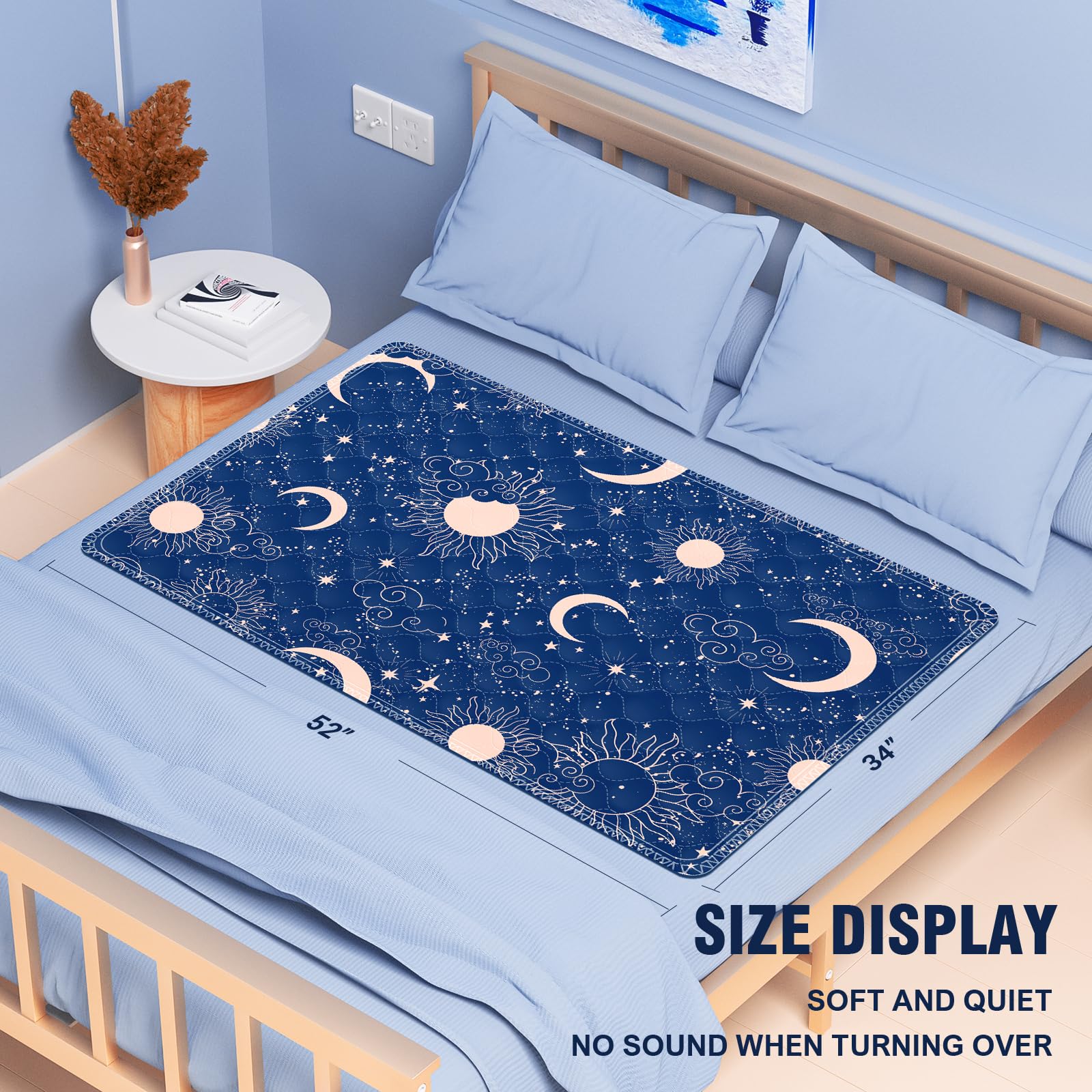 MILDPLUS underpad with quiet anti-slip back helps keep sheets in place.