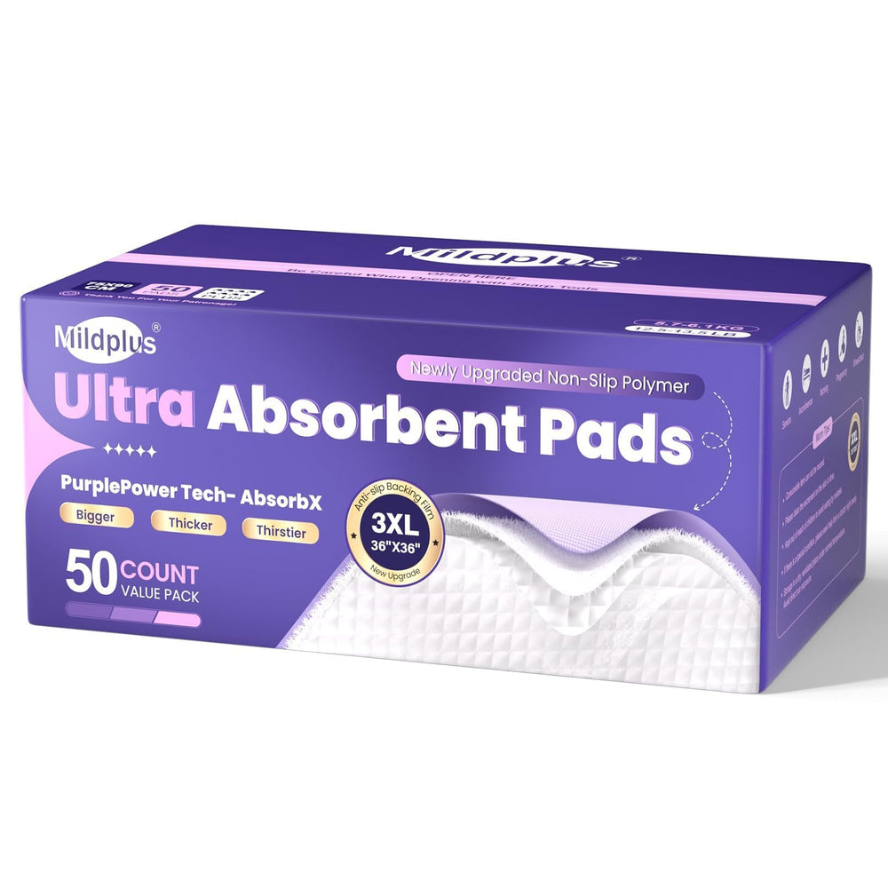 MILDPLUS underpads protect beds, chairs, and floors effectively.