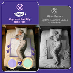 MILDPLUS soft quilted-top surface provides skin-friendly comfort.