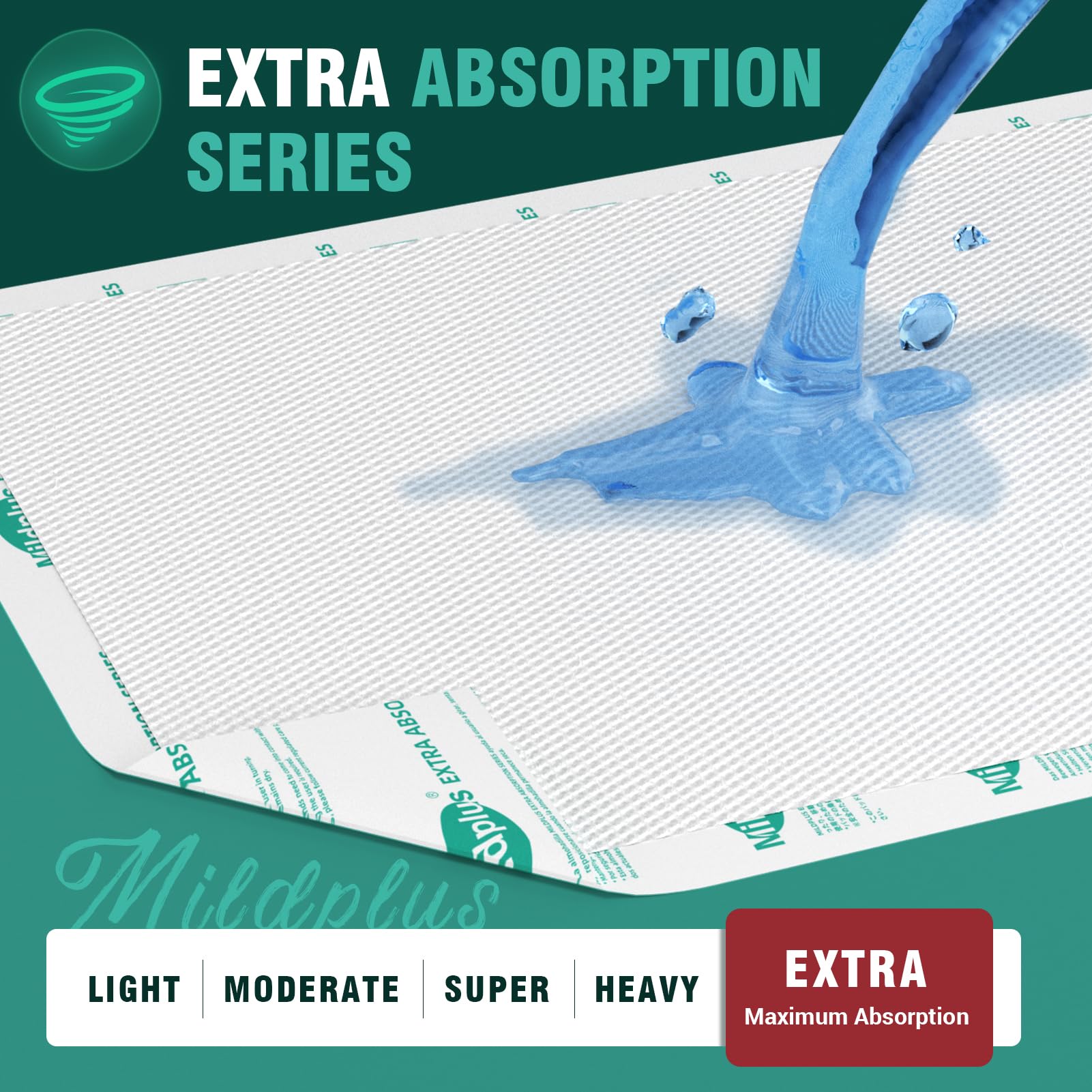 MILDPLUS underpad versatile use on beds, sofas, wheelchairs.