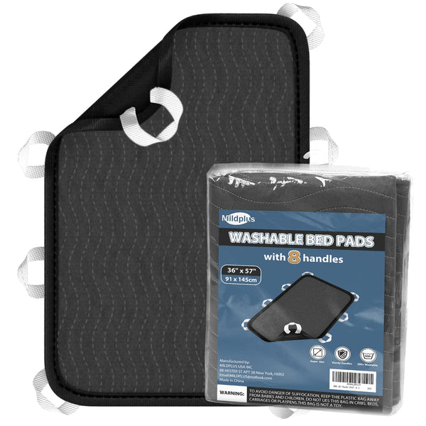 MILDPLUS bed pad with eight ergonomic handles for safer turns