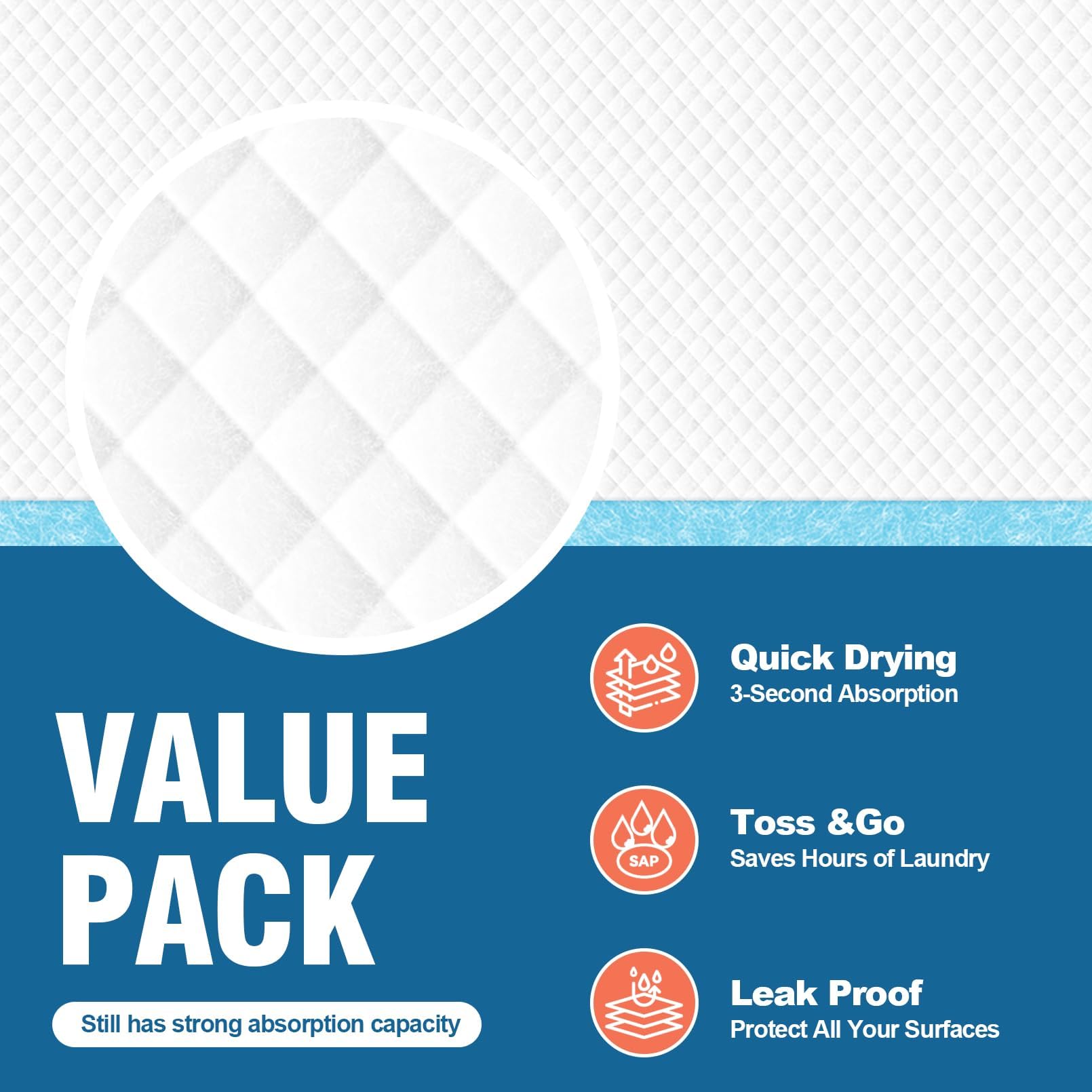 MILDPLUS waterproof backing prevents moisture reaching bedding