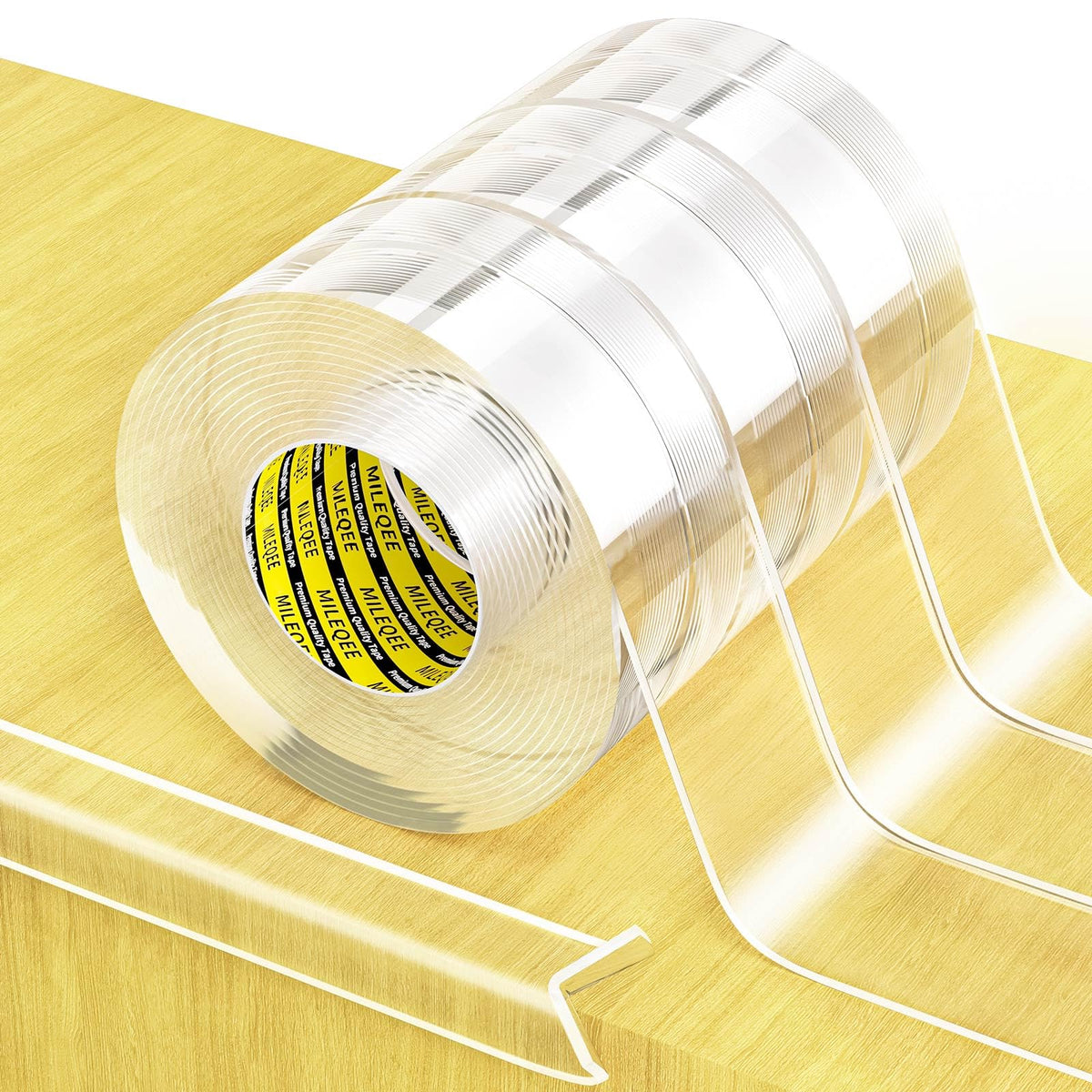 MILEQEE edge protector strip 3-pack provides safe, invisible protection for furniture edges.