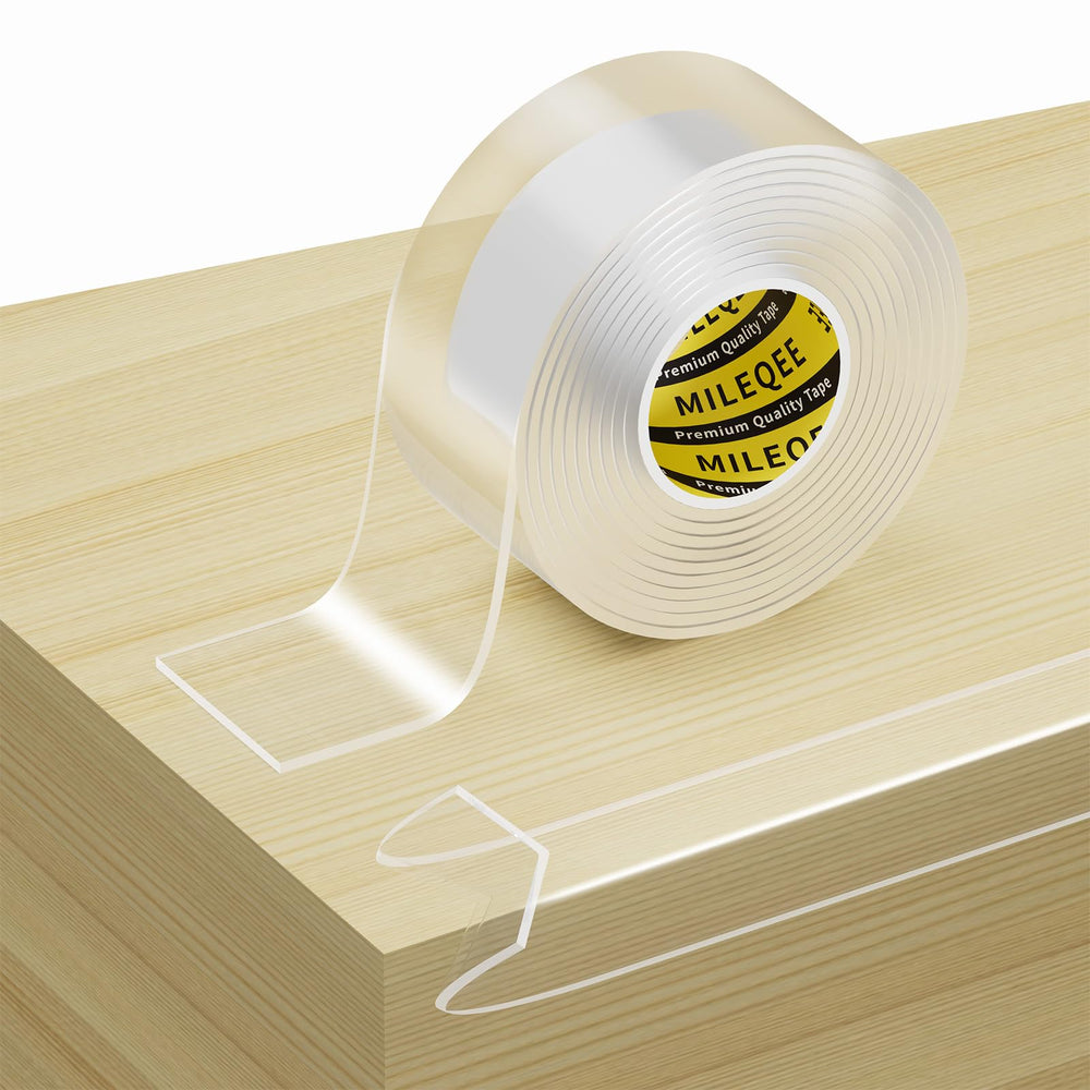 MILEQEE clear edge protector strip on wooden table edge enhances child safety