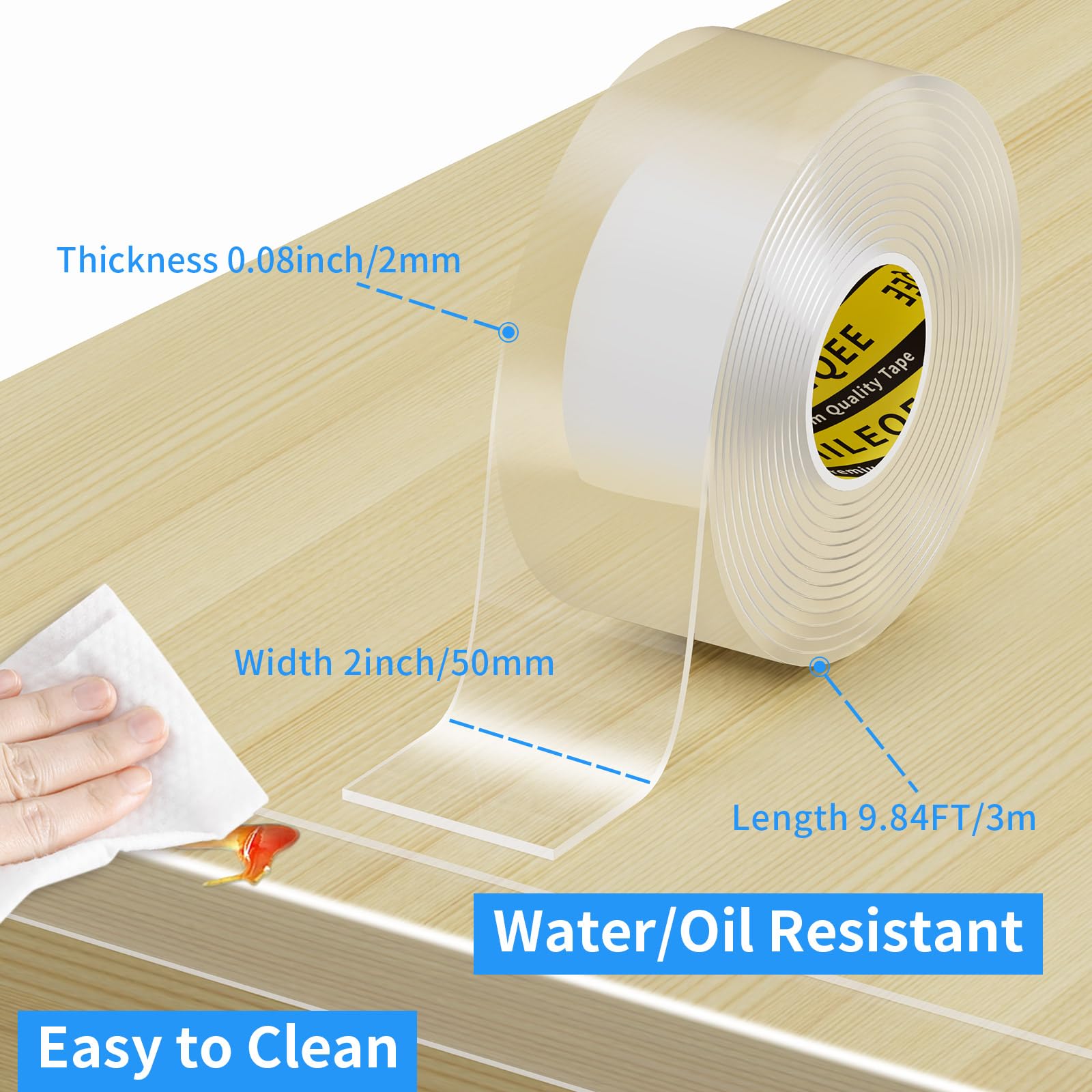 MILEQEE edge strip on cabinet edge preserves look while guarding children.