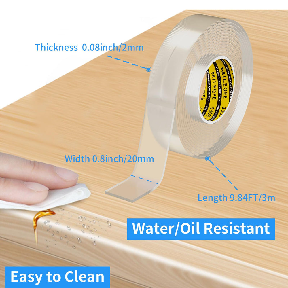 MILEQEE edge guard adhesive application on desk edge protects from injuries.