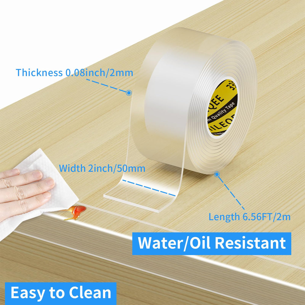 MILEQEE Edge Protector Strip applied on table edge preserves furniture look.