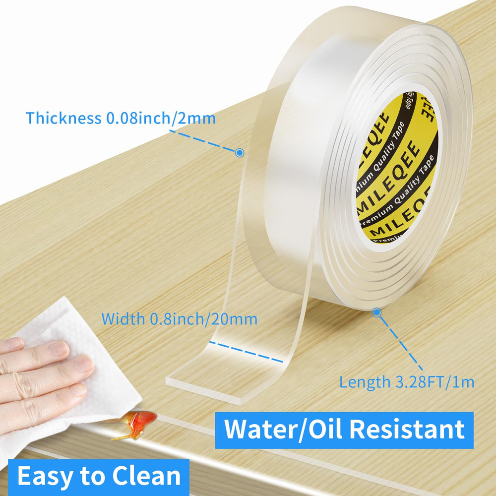 MILEQEE edge protector strip on desk edge preserves surface and safety