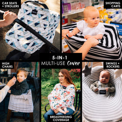 Milk Snob 5-in-1 nursing cover provides privacy while feeding on the go.