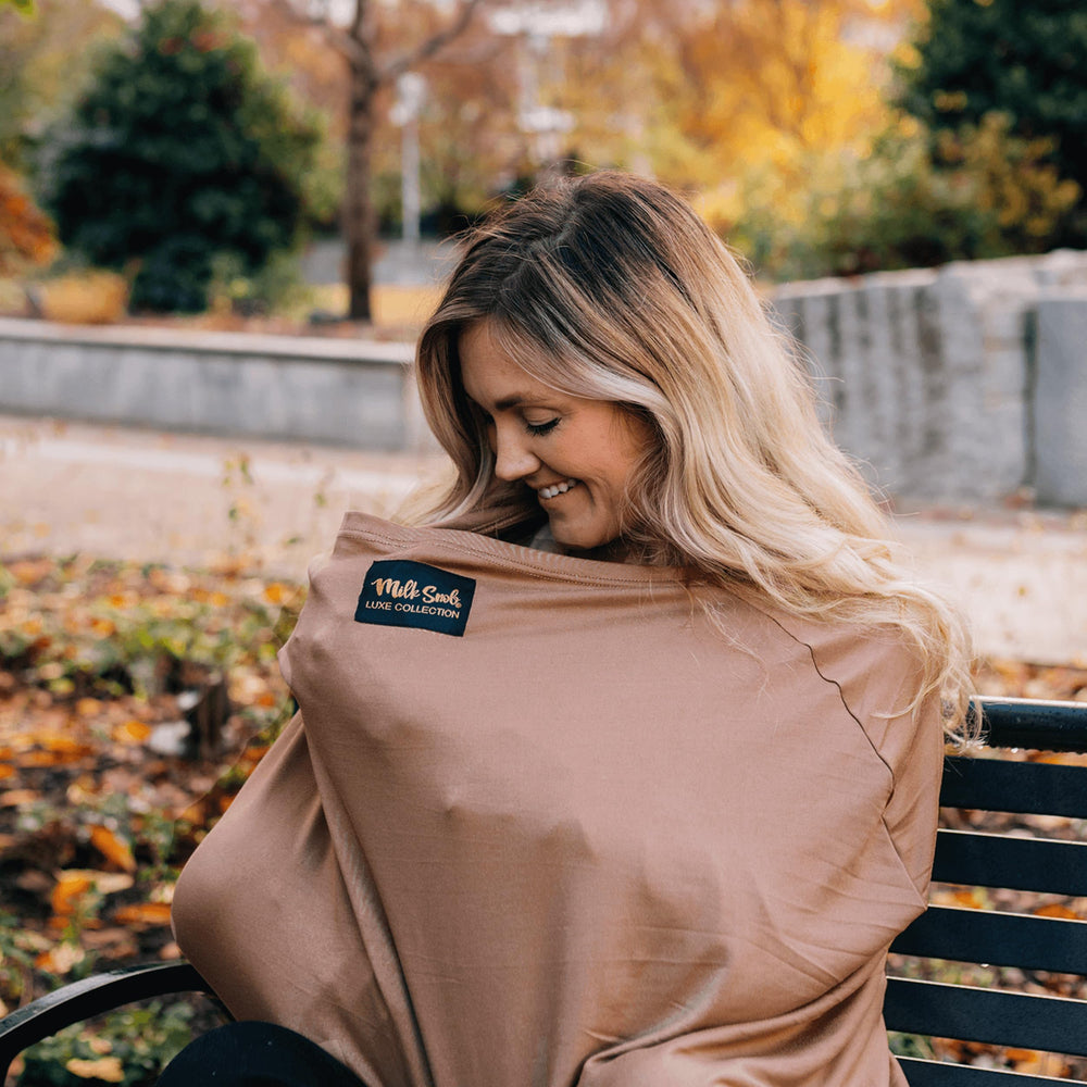Milk Snob Cocoa nursing cover makes a thoughtful baby registry gift.