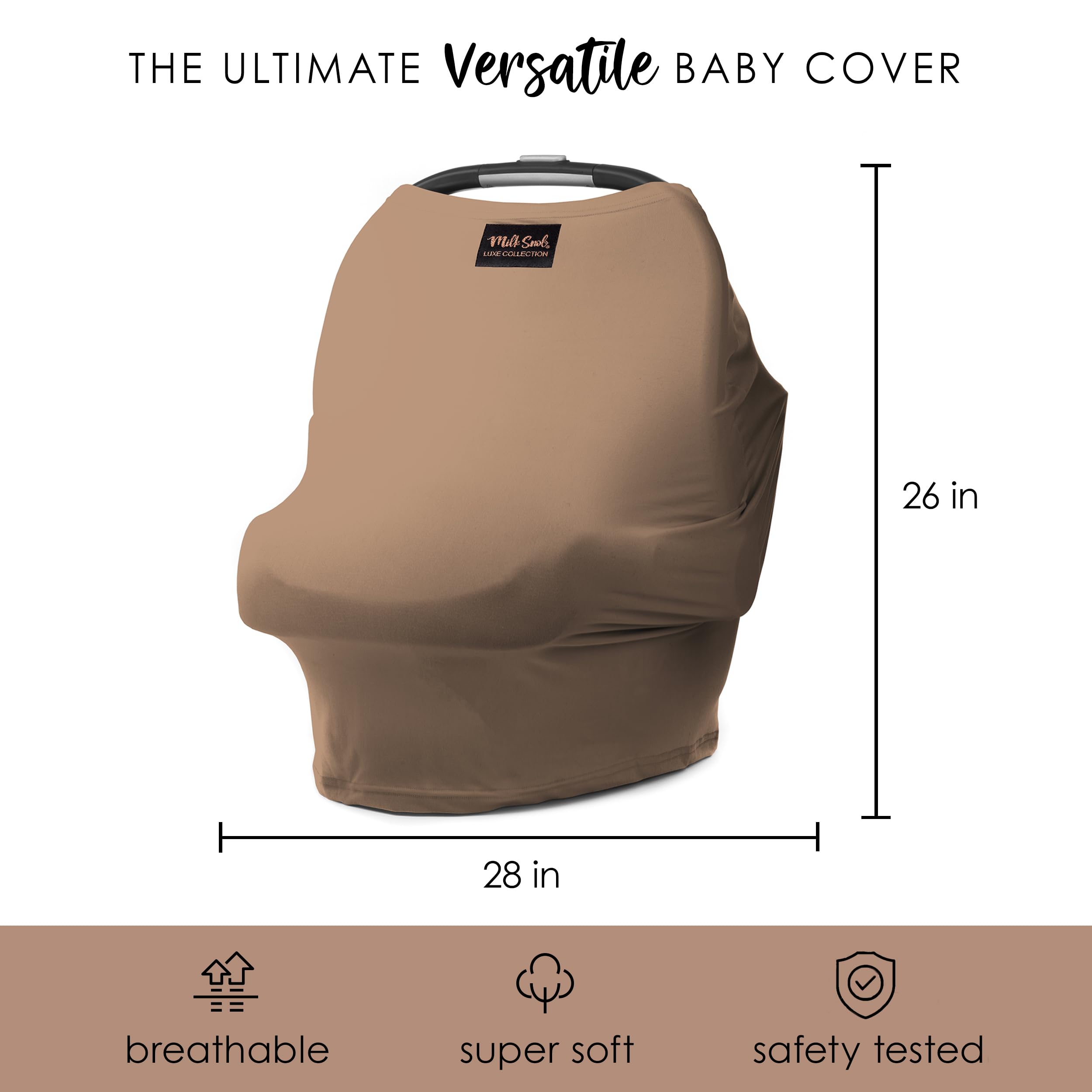 Milk Snob cover acts as a shopping cart cover for clean, comfortable shopping.