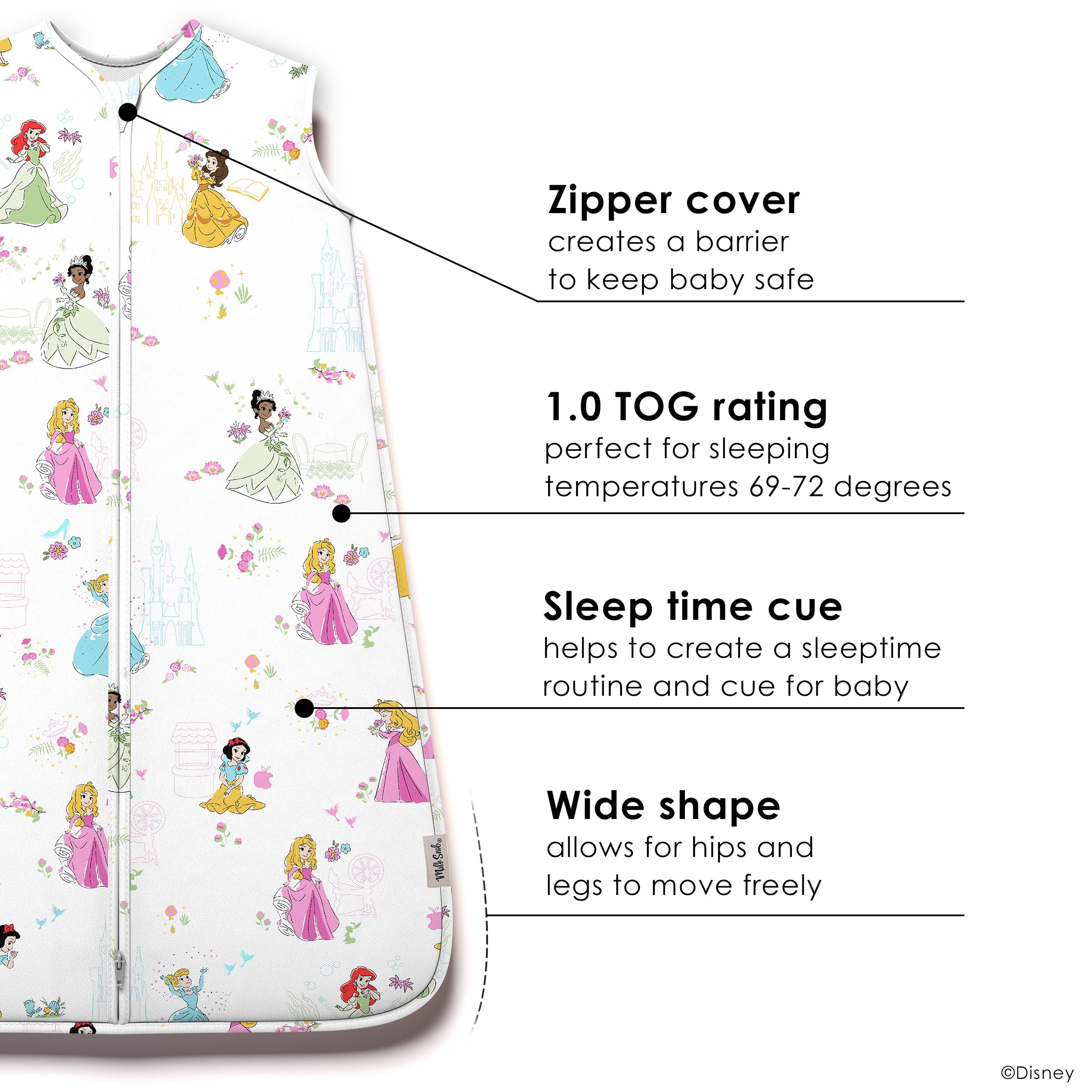 Milk Snob sleeping sack with plush interior for cozy warmth