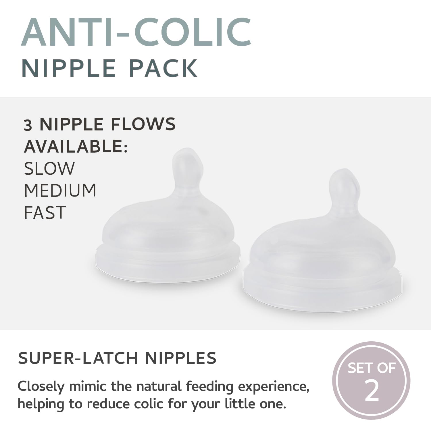 Milk Water soft silicone nipple close-up highlighting gentle texture