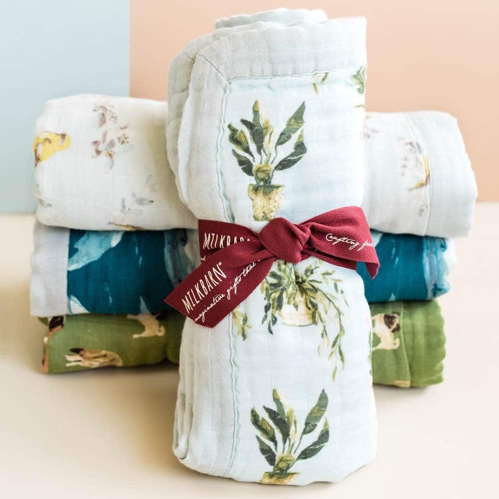 Milkbarn Homestead blanket highlights bamboo-softness for everyday comfort.