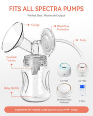 MilkFlow 21mm breast shields included for comfortable fit during longer sessions.