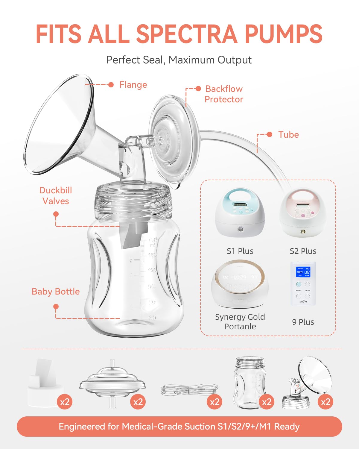 MilkFlow four-tubes-pack ready as spare replacements for busy moms
