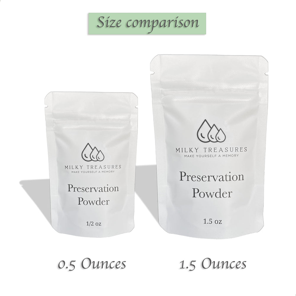 Milky Treasures preservation powder jar ready to preserve milk