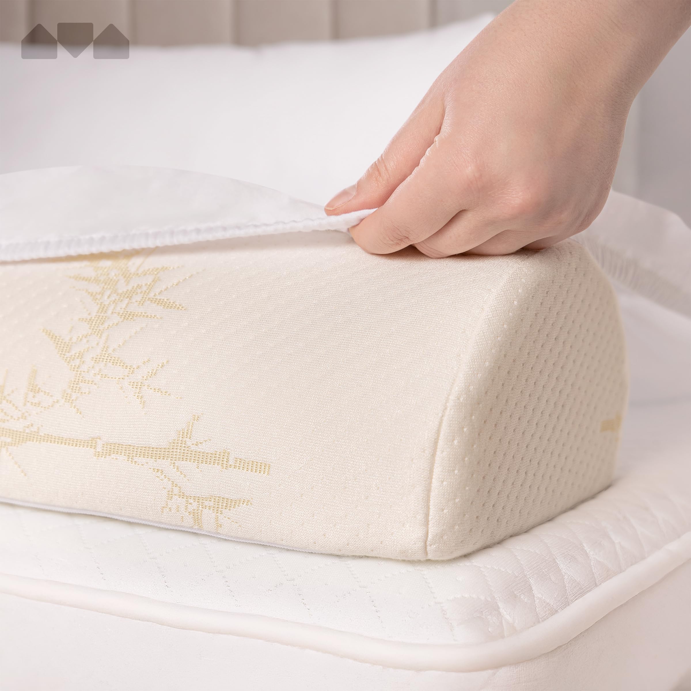 Milliard bed bumper with waterproof bamboo cover protects against spills