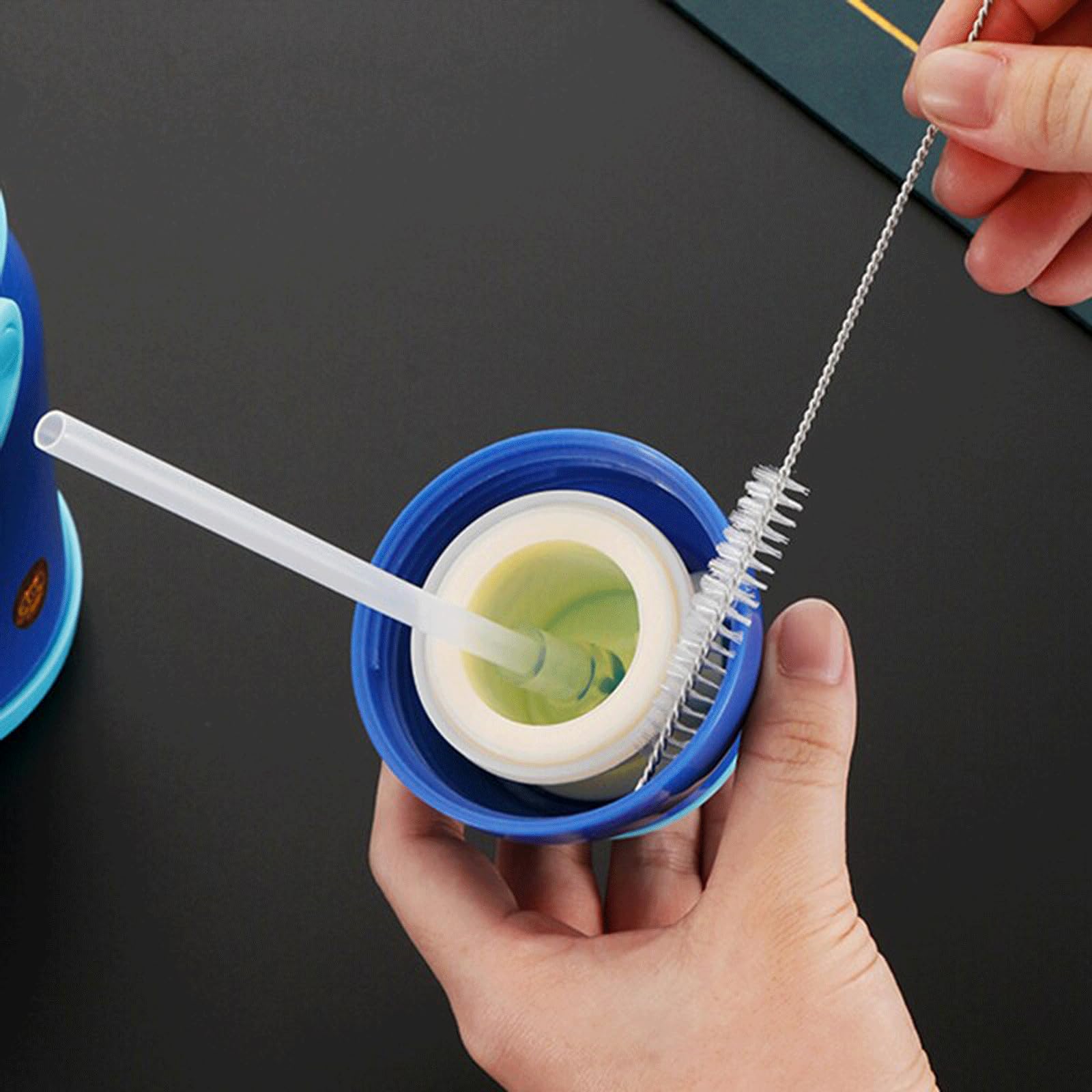 Mimalexin flexible nylon bristles scrub without scratching bottle surfaces