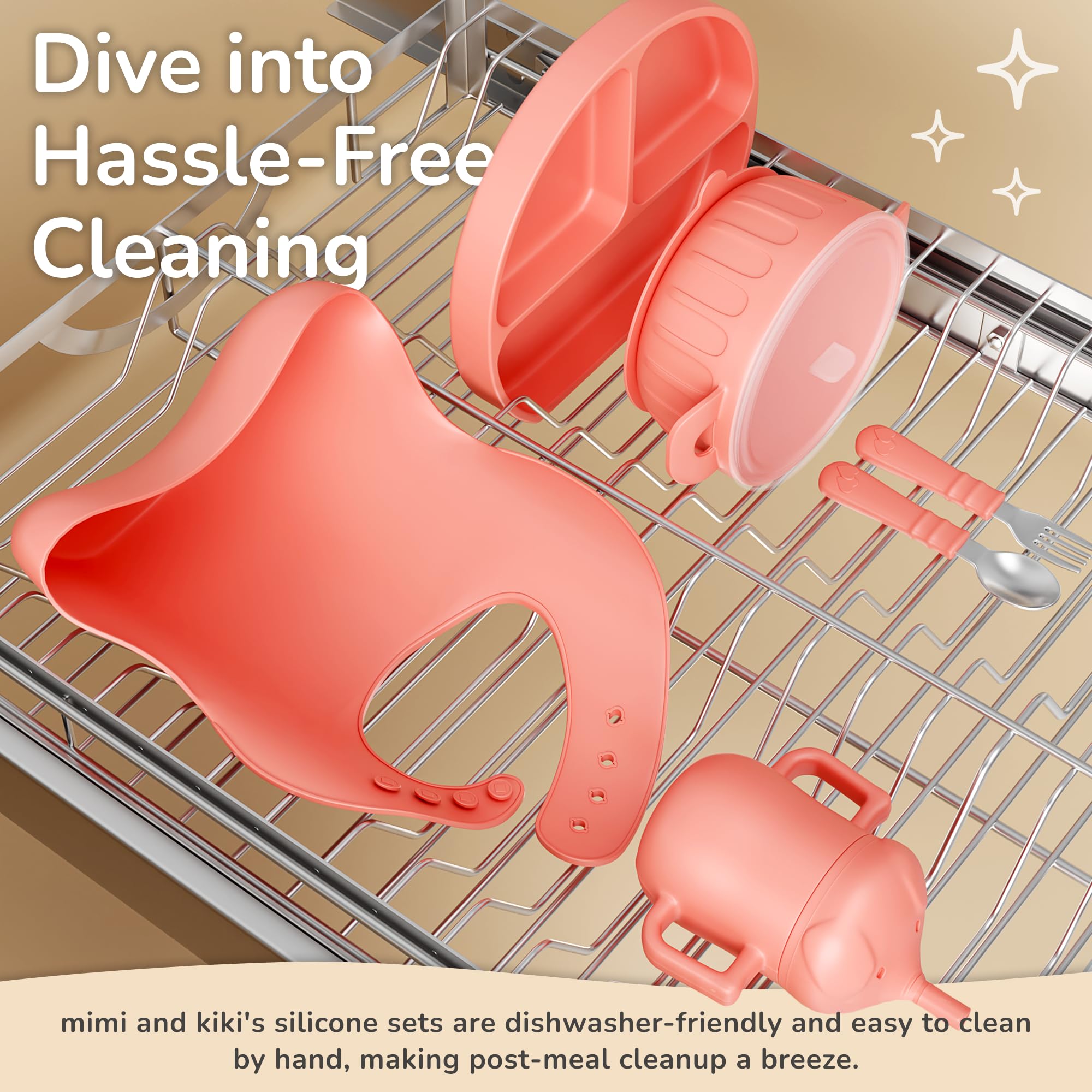 mimi and kiki dishwasher-safe feeding set easy cleanup