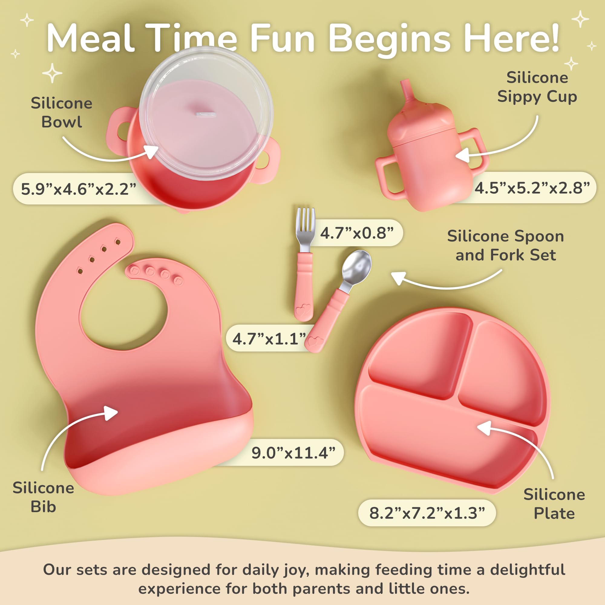 mimi and kiki silicone baby bowl with non-slip base for stable eating